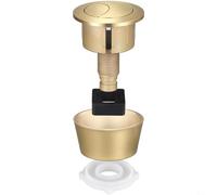 Nexbrill Parte di ricambio per cassetta WC a doppio pulsante per Fluidmaster PRO550UK e Skylo SKY005, attuatore ABS facile da installare con anello adattatore per bagno, apertura 20-60 mm (oro)