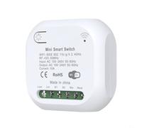 Nexbrill per Mini Smart Switch WiFi RF433 Modulo di Controllo Remoto Senza Fili per Domotica, Controllo Vocale per Alexa, Funzione di Pianificazione, 4.9x4.9x2.3cm (10A)