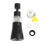 Nexbrill Prolunga 3 in 1 per rubinetto da cucina, con beccuccio girevole a 360° per un facile risciacquo, lavaggio e riempimento pentole, struttura in ABS, nero (nero)