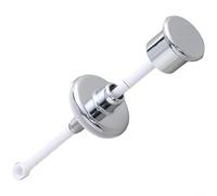 Nexbrill Pulsante di scarico WC cromato ABS interruttore di sollevamento moderno argento resistente alla ruggine adatto per cisterna standard funzionamento regolare installazione semplice 16,5 x 4,3 x