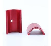 Nexbrill Riduttore distanziale per manubrio della bicicletta, da 25,4 mm a 31,8 mm, in lega di alluminio, per aggiornamenti per ciclismo, rosso, 1 paio