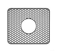 Nexbrill Tappetino in silicone per lavello da cucina, antiscivolo, con design a nido d'ape, scolapiatti pieghevole per lavelli della fattoria, tappetino per asciugare utensili facile da pulire, 34 x