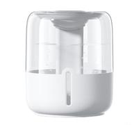 Nexbrill Umidificatore da 6,8 l, grande capacità, con doppio spray, display digitale e luce notturna, alimentato tramite USB, per camera da letto, ufficio, scrivania, silenzioso, bianco
