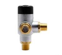 Nexbrill Valvola miscelatrice termostatica in ottone da 1/2 pollici, controllo della temperatura a 3 vie per scaldabagni camper, antiruggine, adatta per cucina e bagno