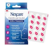Nexcare Cerotti Idrocolloidali per Acne e Brufoli, Fini e Trasparenti, Fabbricati in Corea, Assorbono Pus e Sebo, Facili da Rimuovere, 15 Cerotti
