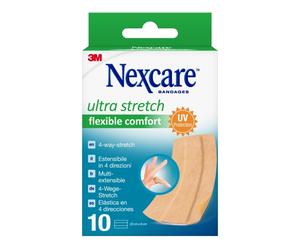 Nexcare Flexible Comfort Finger Pack confezione da 10 cerotti per ferite - 6x10 cm - Elastici - Impermeabili - Color carne