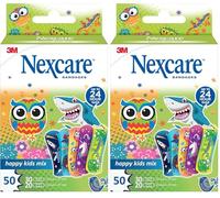 Nexcare Happy Kids Mix Plasters, Assorted, 50/Pack (Confezione da 2)