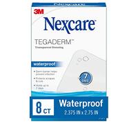 Nexcare Tegaderm - Medicazione trasparente impermeabile, flessibile e traspirante, incisioni post-chirurgiche, 6-3/8" x 5-3/4", 8 pezzi