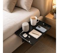 NeXcellere Mensola da letto da appendere, comodino da appendere al letto, organizer da appendere, organizer da comodino, ripiano per letto per camera da letto, letto a castello e dormitorio (nero)