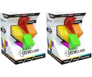 Nexcube Cobra - Gioco di rompicapo originale con creazione di forme, gioco per bambini dai 6 anni - 24 prismi di colori - Crea più di 100 forme diversi animali o oggetti - gioco di riflessione