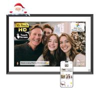 NexFoto Cornice digitale per foto da 64 GB da 10,1 pollici, doppia cornice per foto digitale WiFi con display touch Bluetooth, sensore di movimento, facile condividere foto video attraverso la