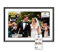 NexFoto Cornice digitale per foto da 64 GB da 10,1 pollici, doppia cornice per foto digitale WiFi con display touch Bluetooth, sensore di movimento, facile condividere foto video attraverso la