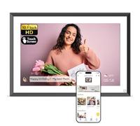 NexFoto Cornice digitale per foto da 64 GB da 10,1 pollici, doppia cornice per foto digitale WiFi con display touch Bluetooth, sensore di movimento, facile condividere foto video attraverso la