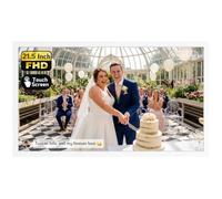NexFoto Cornice digitale touch screen grande 21,5 pollici, cornice digitale WiFi 64 GB, aggiungere foto da Google foto, caricamento tramite app/USB/Micro SD, regali per matrimoni/mamma/nonni, bianco