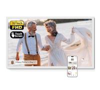 NexFoto Grande cornice digitale touch screen da 32 pollici, cornice elettronica WiFi da 64 GB, aggiungi foto da Google foto, condividi video tramite app/USB, regali per mamma/nonni/compleanno