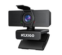 NexiGo N60 Pro Webcam 4K per PC, Sensore Sony 4K UHD, Autofocus, 1080p 60 fps, Microfono antirumore, Otturatore Privacy, Obiettivo senza distorsioni, Zoom Digitale 4X, compatibile Switch 2/Zoom/Teams