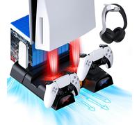 NexiGo PS5 - Supporto verticale con supporto per cuffie e adattatore CA