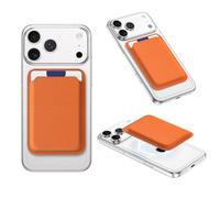 Nexilyce Blocco RFID del supporto della carta del telefono cellulare del portafoglio magnetico, Arancione, Porta carte in tessuto tecnico, Minimalista