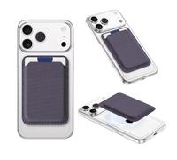 Nexilyce Blocco RFID del supporto della carta del telefono cellulare del portafoglio magnetico, Viola, Porta carte in tessuto tecnico, Minimalista