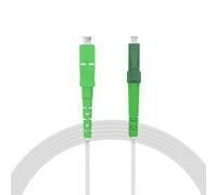 nexinex - Cavo patch in fibra ottica bianco da 10 m LC/APC a SC/APC | Cavo in fibra ottica LWL Simplex Singlemode OS2 FTTH