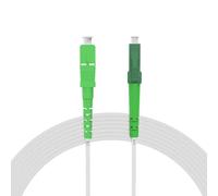 nexinex - Cavo patch in fibra ottica bianco da 50 m LC/APC a SC/APC | Cavo in fibra ottica LWL Simplex Singlemode OS2 FTTH