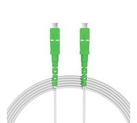 nexinex - Cavo patch SC/APC in fibra ottica bianca da 10 m a SC/APC | Cavo in fibra ottica LWL Simplex Singlemode OS2 FTTH