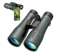 Nexiview - Binocolo HD da 15 x 52 pollici per adulti ad alta potenza con adattatore per telefono migliorato, vista grande e luminosa, leggero, IPX7 impermeabile, binocolo per caccia e osservazione