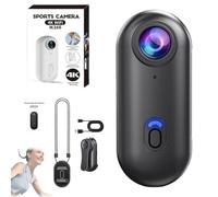 Nexo25 Camera, Motiontrail - Nexo25 Black Camera, POV Cameras 4k Motiontrail, with Ip68 Waterproof Wearable Action Cam, Magnetic Clip, 360° Rotation, for Travel, Outdoor Sports (Black-4K-A)