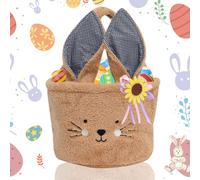 Nexoria Cestino pasquale con manico, cestino pasquale per bambini, con manico, cestino pasquale per bambini, nido di Pasqua, da riempire, per il fai da te, per la Pasqua, per la decorazione pasquale