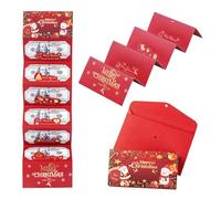 Nexoria Porta soldi di Natale, con 10 scomparti, biglietto di Natale, confezione regalo, biglietti di Natale, buste divertenti per contanti (A)