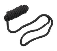 NexRen 5/8 pollici x 6 m nero nylon dock line per barche, forte doppia treccia ormeggio corda con anello per yacht e campeggio