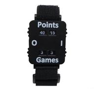 NexRen Ampio display per braccialetto segnapunti, per sport all'aria aperta, contatore regolabile in resina, per tennis e giochi, design compatto e leggero (nero)