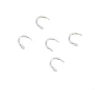 NexRen Anelli girevoli in ottone, 50 pezzi, design a forma di U per un'azione liscia e prestazioni affidabili nella pesca (argento, 6 mm)