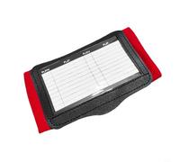 NexRen Braccialetti da calcio per allenatori con tre tasche in PVC per organizzare e visualizzare le carte da gioco durante l'azione di gioco (rosso)
