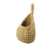 NexRen Cestino da parete intrecciato a mano, cesto da appendere alla parete, per frutta e verdura, in iuta, ecologico, in corda di cotone, per cucina, ristorante, casa (C (18 x 24 cm)