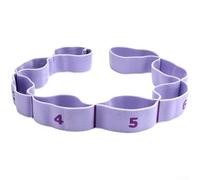 NexRen Fascia elastica digitale multi anello yoga per bambini e adulti, in nylon, cinghia di resistenza per stretching, forza, condizionamento e sviluppo della mobilità (viola)