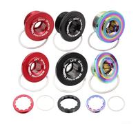NexRen Per ROTOR Aldhu - Bullone autoestraente per pedivella per bicicletta, 24/30 mm, compatibile con viti per guarnitura per bici da strada e guarnizioni dell'asse (bullone arcobaleno L)