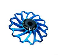 NexRen Ruota di tensione della catena in lega di alluminio progettata specificamente per l'ottimizzazione e la messa a punto della trazione posteriore della mountain bike (11T blu)
