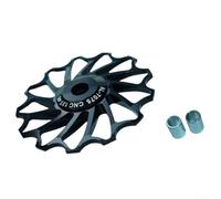 NexRen Ruota di tensione della catena in lega di alluminio progettata specificamente per l'ottimizzazione e la messa a punto della trazione posteriore della mountain bike (11T nero)