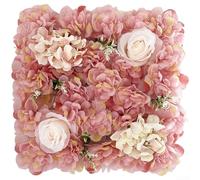 Nexren Sfondo da parete con rose in seta artificiale per archi di nozze, scenografia, decorazione per la casa, eventi, styling, rosa loto