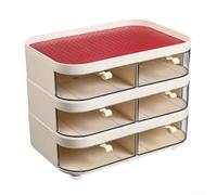 Nexren Solido organizer per trucco con cassetto a 3 livelli con struttura non impilabile che assicura un posizionamento costante su per vanità o bancone del bagno