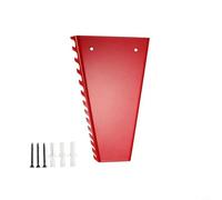 NexRen Vassoio organizer compatto in acciaio per chiavi metriche e SAE, resistente, supporto da parete nero (rosso)