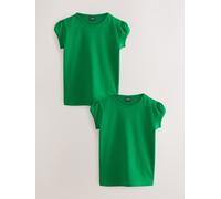 Next 2 Confezione di T Shirt con maniche a sbuffo (3-16anni) 116122cm verde