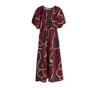 Next Abito marrone scuro / giallo / rosso vino / bianco Donna - Abbigliamento - Taglie comode - Abiti - Abiti camicia Next 54