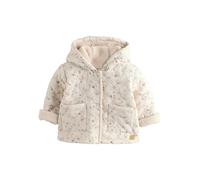 NEXT Bambina Cappotto in jersey stropicciato per bebè Ecru Floral 9 Mesi-12 Mesi