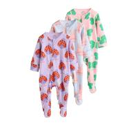 NEXT Bambina Confezione da 3 Tutine Bebè con Zip bidirezionale Luminoso 3 Mesi