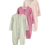 NEXT Bambina Confezione da 3 tutine per neonati stampate con zip 100% cotone Carattere pastello 2 Anni