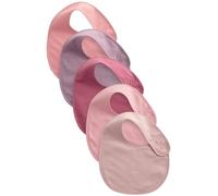 NEXT Bambina Confezione da 5 bavaglini per neonati in 100% cotone Pink Plain one size
