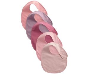NEXT Bambina Confezione da 5 bavaglini per neonati in 100% cotone Pink Plain one size