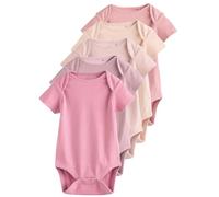 NEXT Bambina Confezione da 5 body a maniche corte per bebè Rosa 12 Mesi-18 Mesi